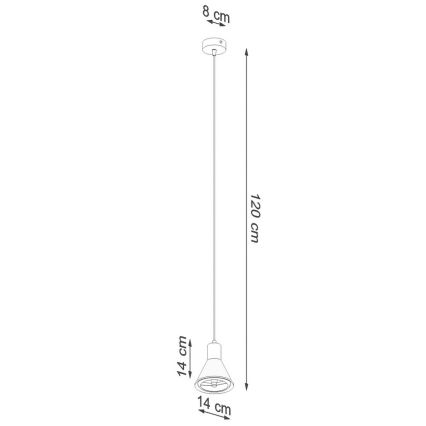 Hanglamp aan een koord TAZILA 1xES111/60W/230V wit