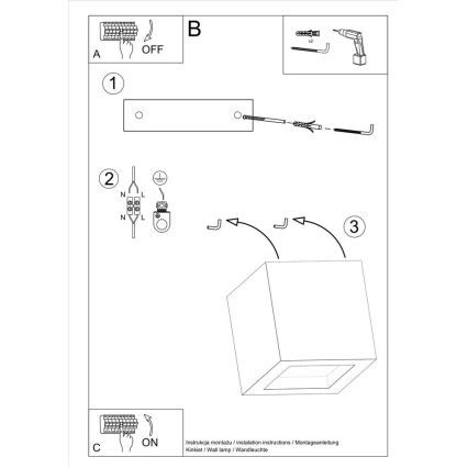 Wand Lamp LEO 1xG9/40W/230V beton