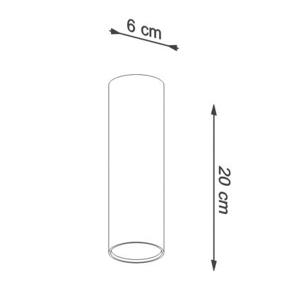 Spot LAGOS 1xGU10/10W/230V 20 cm zwart