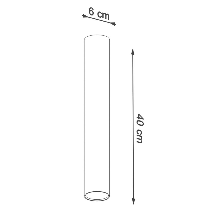 Spot LAGOS 1xGU10/10W/230V 40 cm zwart