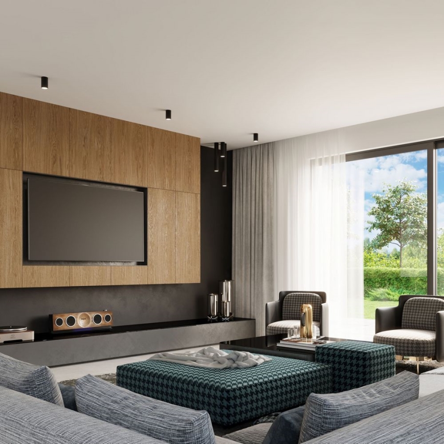 Spot LAGOS 1xGU10/10W/230V 60 cm zwart