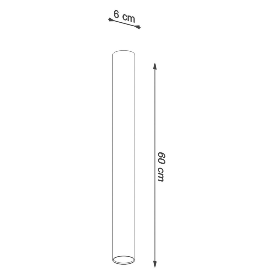 Spot LAGOS 1xGU10/10W/230V 60 cm zwart