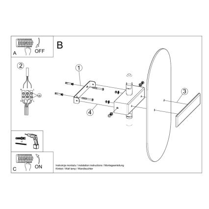 Wandlamp SALIA 2xG9/40W/230V