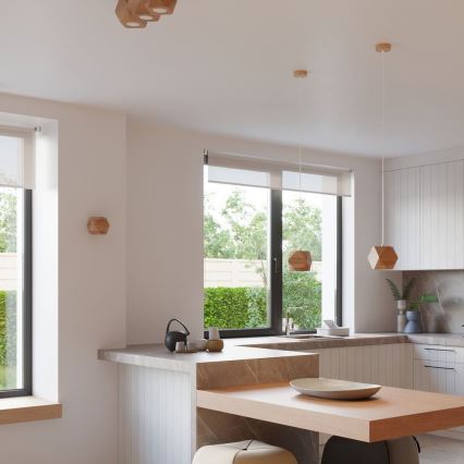 Hanglamp aan een koord WOODY 1xGU10/40W/230V eiken