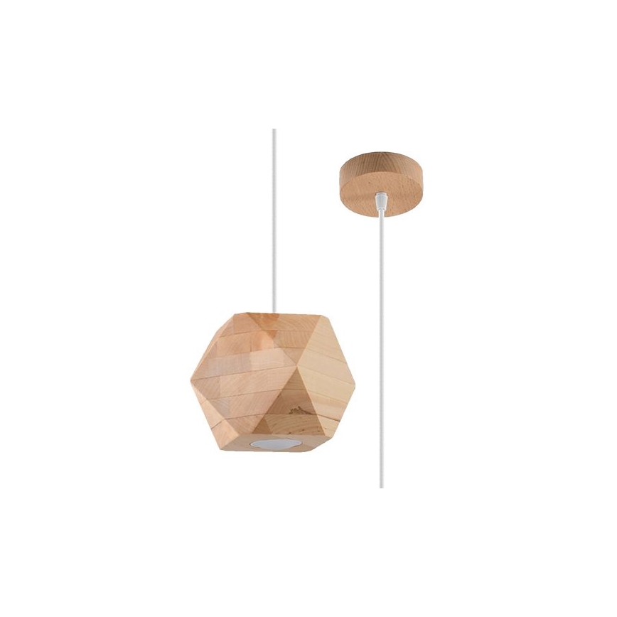 Hanglamp aan een koord WOODY 1xGU10/40W/230V eiken