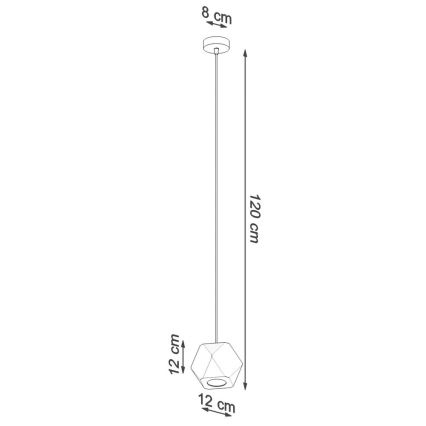 Hanglamp aan een koord WOODY 1xGU10/40W/230V eiken