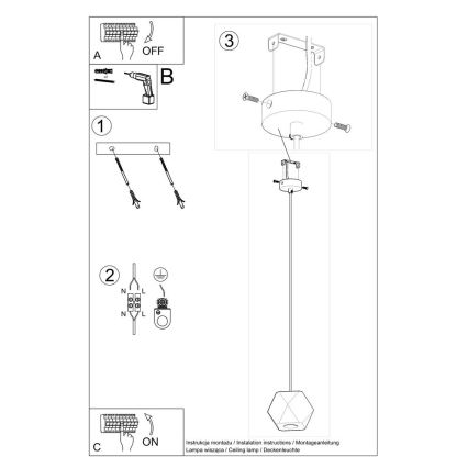 Hanglamp aan een koord WOODY 1xGU10/40W/230V eiken