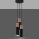 Hanglamp aan een koord PABLO 3xGU10/40W/230V zwart