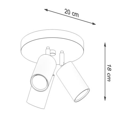 Spot RING 3xGU10/10W/230V wit