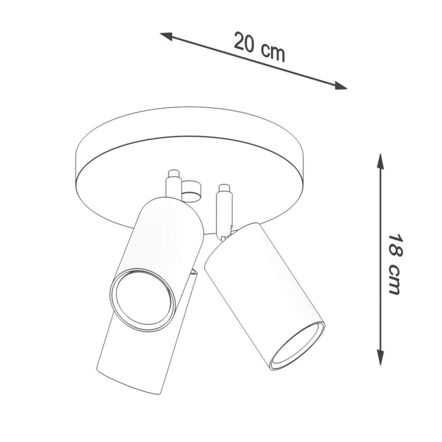Spot RING 3xGU10/10W/230V wit