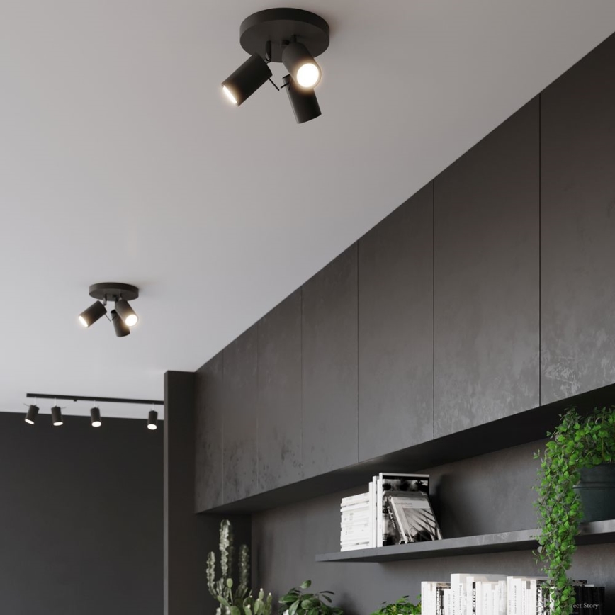 Spot RING 3xGU10/10W/230V zwart