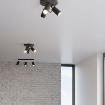 Spot RING 3xGU10/10W/230V zwart