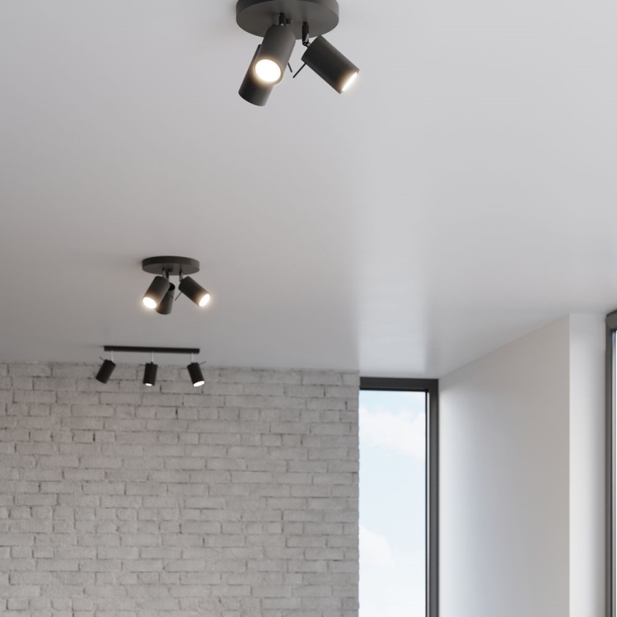 Spot RING 3xGU10/10W/230V zwart