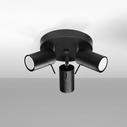 Spot RING 3xGU10/10W/230V zwart