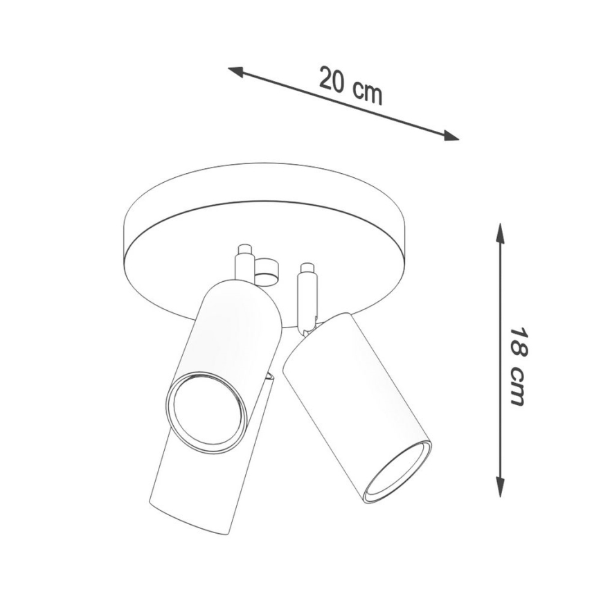 Spot RING 3xGU10/10W/230V zwart