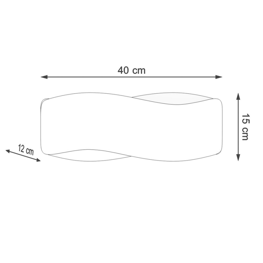 Wandlamp TILA 2xG9/40W/230V 40 cm zwart