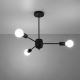 Hanglamp aan een paal LANGO 3xE27/60W/230V zwart