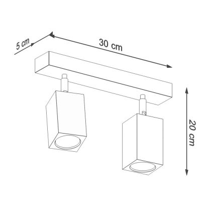 Spot KEKE 2xGU10/40W/230V eiken