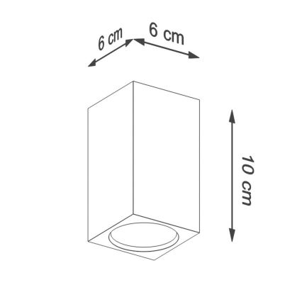 Spot KEKE 1xGU10/40W/230V 10 cm eiken