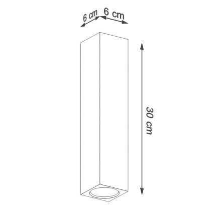 Spot KEKE 1xGU10/40W/230V 30 cm eiken