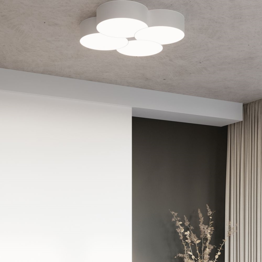Plafondlamp CIRCLE 8xE27/60W/230V wit