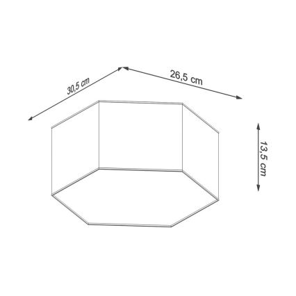 Plafondlamp SUNDE 2xE27/60W/230V 13,5 cm wit