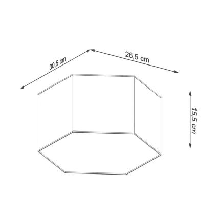 Plafondlamp SUNDE 2xE27/60W/230V 15,5 cm wit