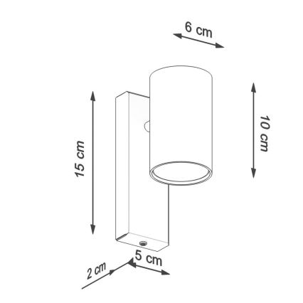 Wandlamp UTTI 1xGU10/40W/230V wit