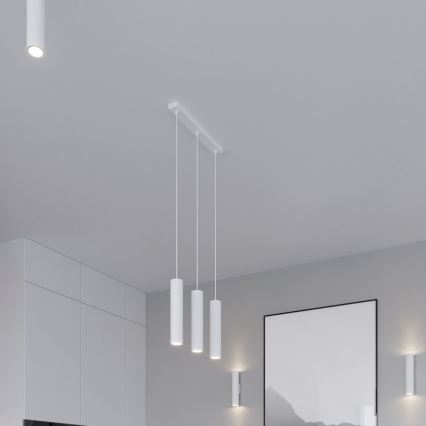 Hanglamp aan een koord LAGOS 3xGU10/10W/230V wit
