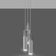 Hanglamp aan een koord BORGIO 3xGU10/40W/230V beton/metaal wit