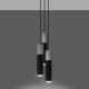 Hanglamp aan een koord BORGIO 3xGU10/40W/230V beton/metaal zwart