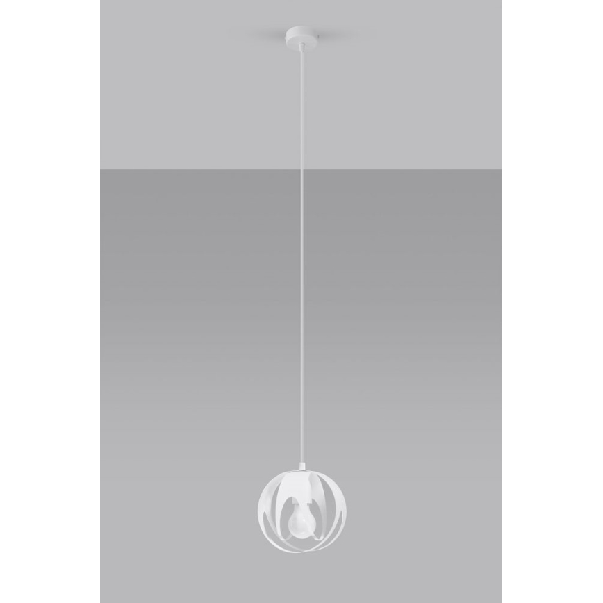 Hanglamp aan een koord TULOS 1xE27/60W/230V wit