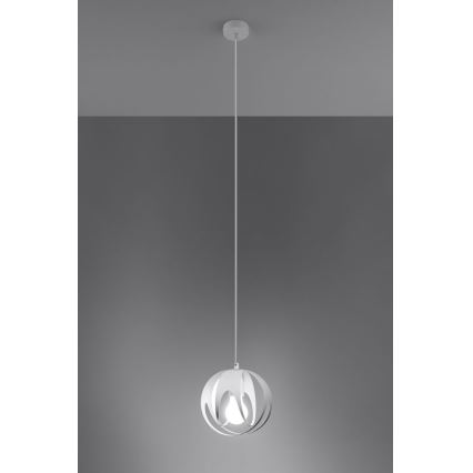 Hanglamp aan een koord TULOS 1xE27/60W/230V wit