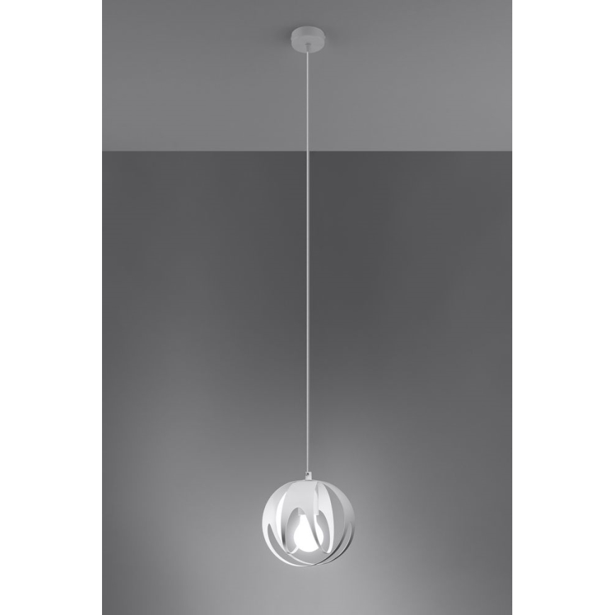 Hanglamp aan een koord TULOS 1xE27/60W/230V wit
