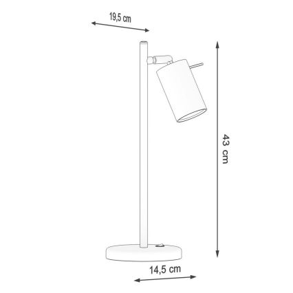 Tafellamp RING 1xGU10/10W/230V wit