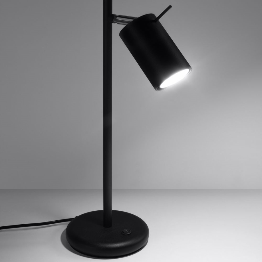Tafellamp RING 1xGU10/10W/230V zwart