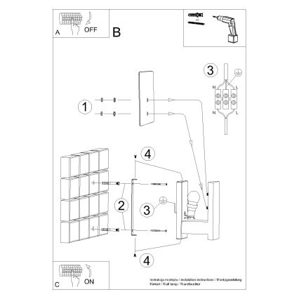 Wandlamp LAPPO 1xE14/10W/230V wit
