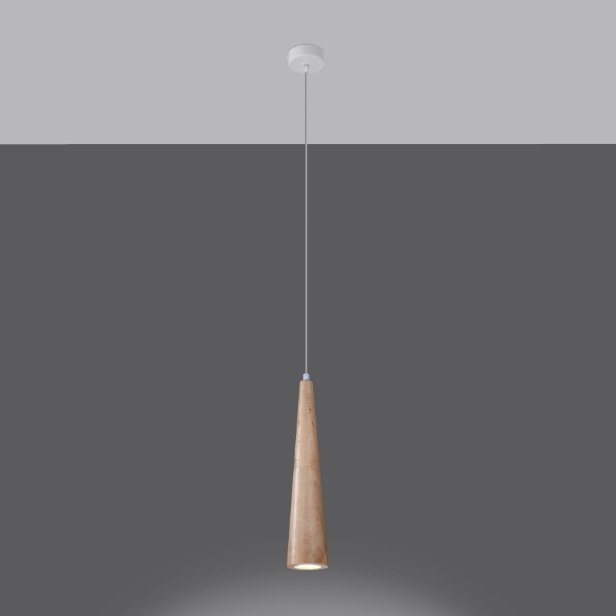 Hanglamp met kabel SULA 1xGU10/10W/230V, Ø 8 cm, beige