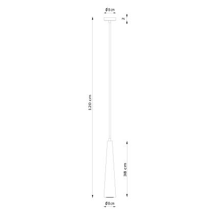 Hanglamp met kabel SULA 1xGU10/10W/230V, Ø 8 cm, beige