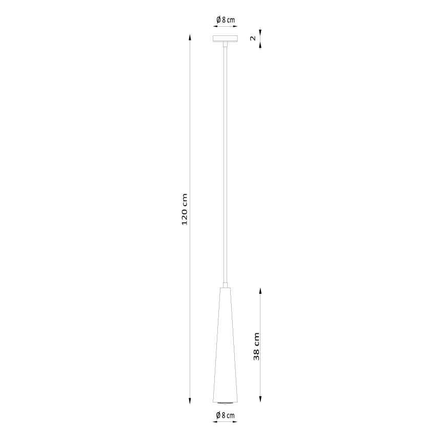 Hanglamp met kabel SULA 1xGU10/10W/230V, Ø 8 cm, beige