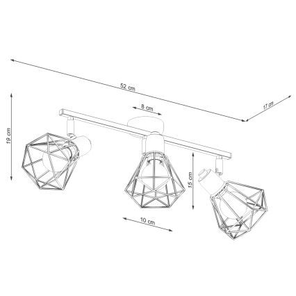 Inbouwspot ARTEMIS 3xE14/40W/230V wit