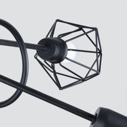 Hanglamp aan staaf ARTEMIS 5xE14/40W/230V zwart