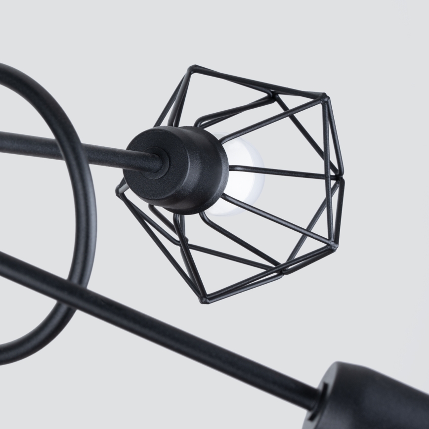 Hanglamp aan staaf ARTEMIS 5xE14/40W/230V zwart