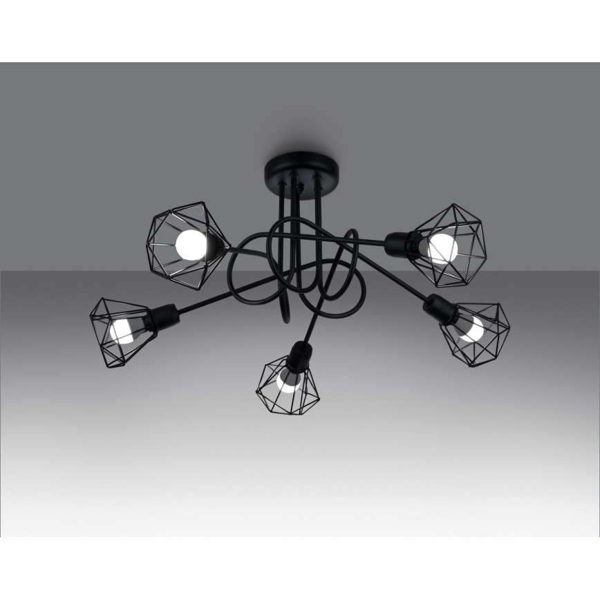 Hanglamp  ARTEMIS 5xE14/40W/230V zwart