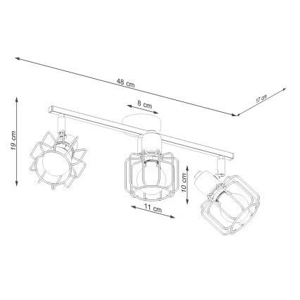 Spot BELUCI 3xE14/40W/230V wit