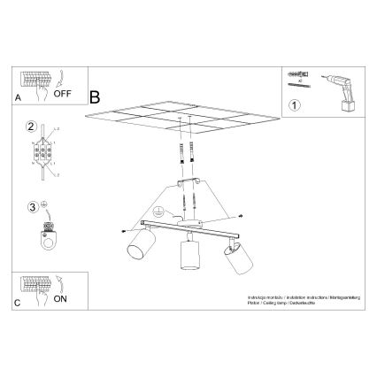 Inbouwspot LEMMI 3xGU10/40W/230V wit