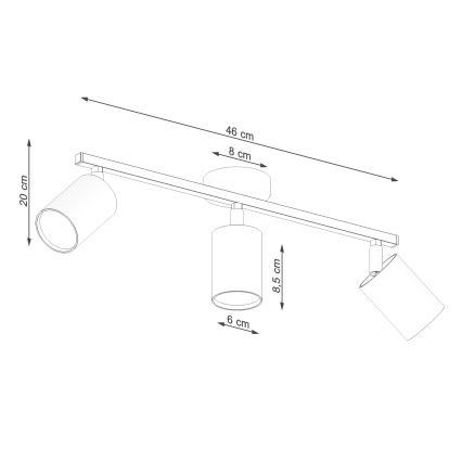 Spot LEMMI 3xGU10/40W/230V wit