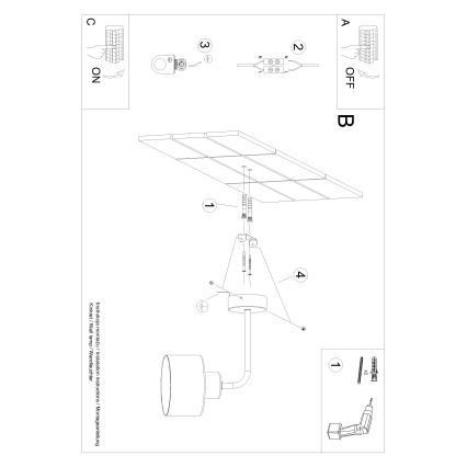 Wandlamp SAVAR 1xE27/60W/230V zwart