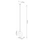 Hanglamp aan een koord TITRAN 1xE27/60W/230V wit