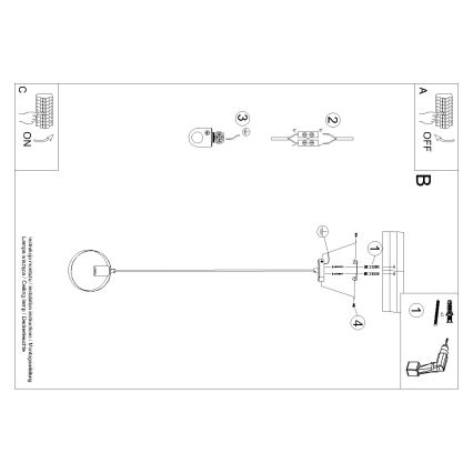 Hanglamp aan een koord TITRAN 1xE27/60W/230V wit